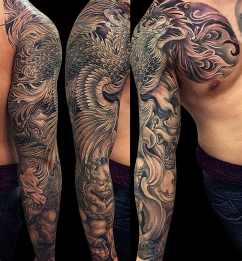 Tribal Phoenix Tattoo Designs For Men Arms