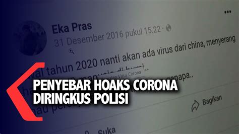 Penyebar Berita Bohong Virus Corona Diringkus Polisi Youtube