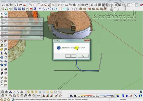 Crear Muro Curvo En Sketchup Youtube