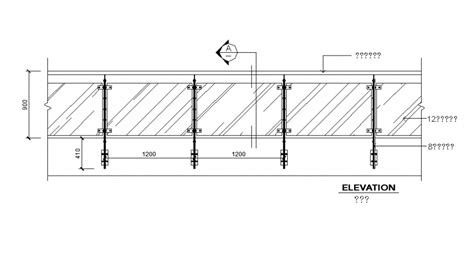 Wood handrails, glass railing CAD elevation 2d view layout dwg file ...