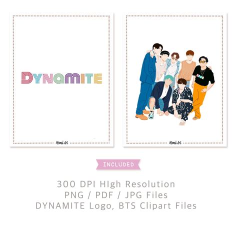 BTS Dynamite Clipart BTS Dynamite Logo BTS dynamite sticker | Etsy