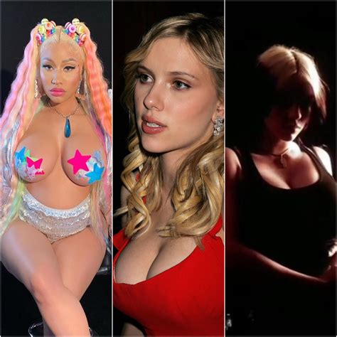 Nicki Minaj Scarlett Johansson And Billie Eilish 1 Titfuck Eye