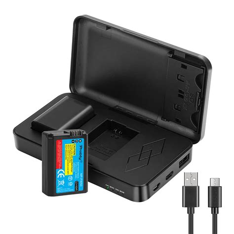 Batería de cámara NP FW50 NP FW50 de 2000mAh con funda de cargador para