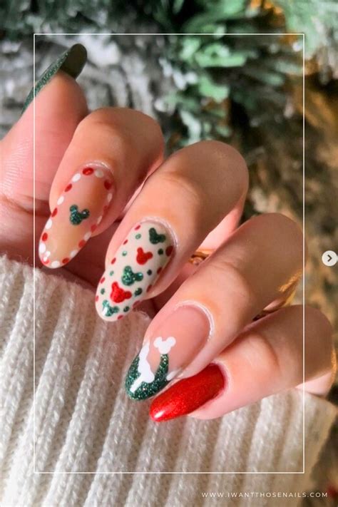 Get Festive With These Disney Inspired Christmas Nail Designs In