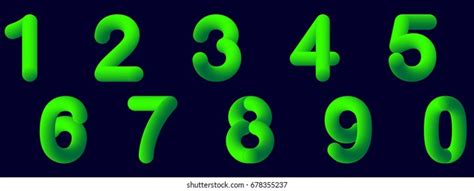 3d Numbers Vector Font Isolated On Stock Vector (Royalty Free ...