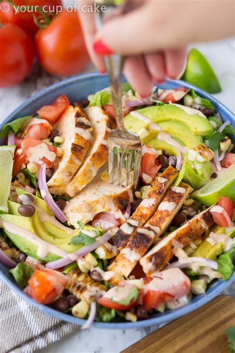 Chipotle Southwest Chicken Salad 30 Second Dressing Your Cup Of Cake