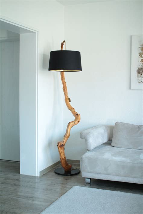 Leuchte Holz Stehlampen Design Treibholz Lampe Unikat Rustikal