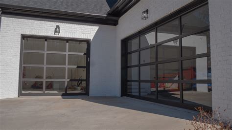 Modern Farmhouse Black Glass Garage Door Buford GA