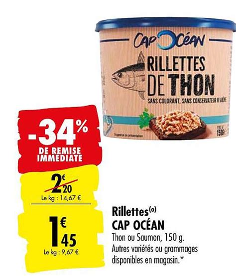 Promo Rillettes De Thon Cap Océan 34 De Remise Immédiate chez