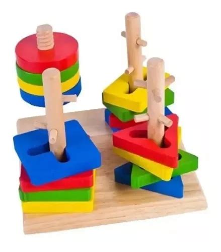 Juego De Motricidad Fina Montessori Figuras Geom Tricas Cuotas Sin