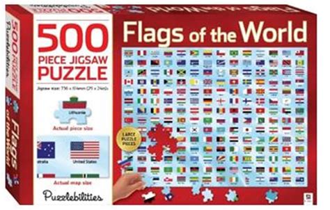 500 Piece Jigsaw Puzzle: Flags Of The World - The Book Warehouse