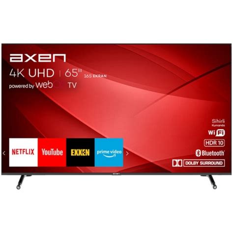 Axen AX65FIL240 4K Ultra HD 65 165 Ekran Uydu Alıcılı Smart LED TV