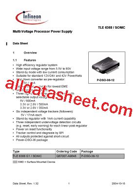 Tle Datasheet Pdf Infineon Technologies Ag