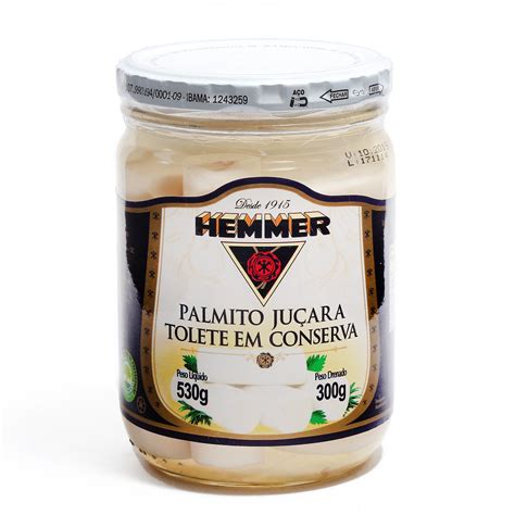 Palmito Juçara Tolete Em Conserva Hemmer 530g Banca do Ramon