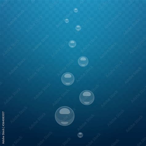 Underwater Fizzing Air Bubbles Cartoon Bubbles White Water Bubbles