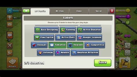 How Give Your Self Labels In Clash Of Clans Youtube