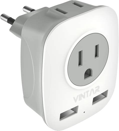 Lencent X Adaptador Enchufe De Viaje Europeo Puertos Usb Y