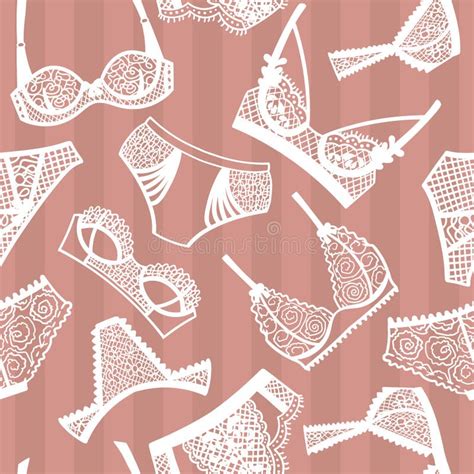 Lingerie Panty And Bra Seamless Pattern Stock Vector Illustration Of