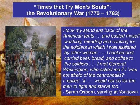 Times That Try Mens Souls The Revolutionary War 1775 1783 Ppt