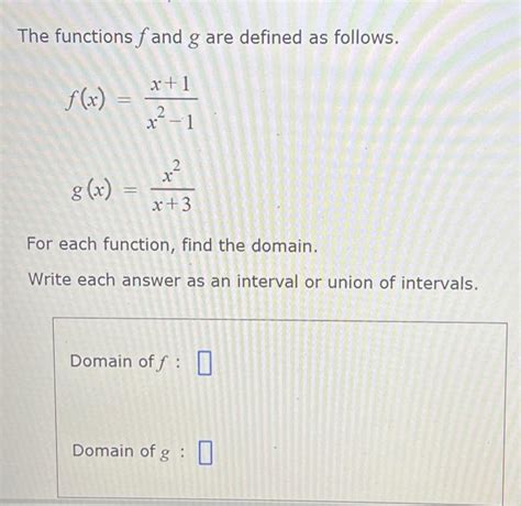 Solved The Functions Fand G Are Defined As Follows F X