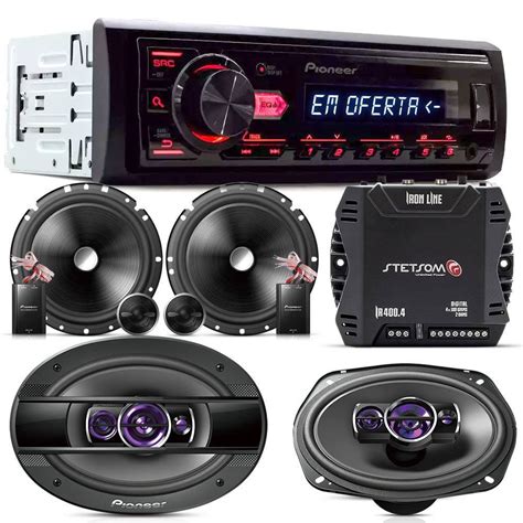 Kit 2 Vias 6 Pioneer Alto Falante 6x9 400w Módulo Stetsom IR400 4