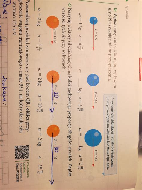 Narysuj Wektory Si Dzia Aj Cych Na Kulki Zachowuj C Proporcje D Ugo Ci