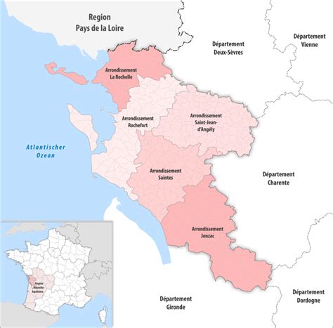 Les Arrondissements Du Département De La Charente Maritime