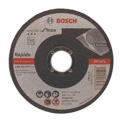 Bosch 115 1 0 mm Standard Seri Düz Inox Paslanmaz Çelik Kesme Diski