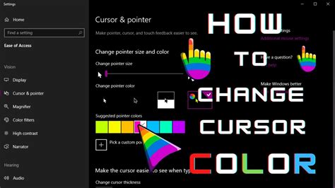 How To Change Cursor Color In Windows Youtube