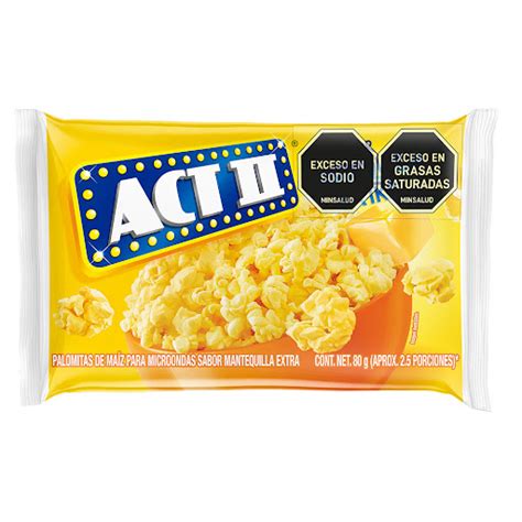 Palomitas de Maíz Act II Mantequilla Extra x 80 gr