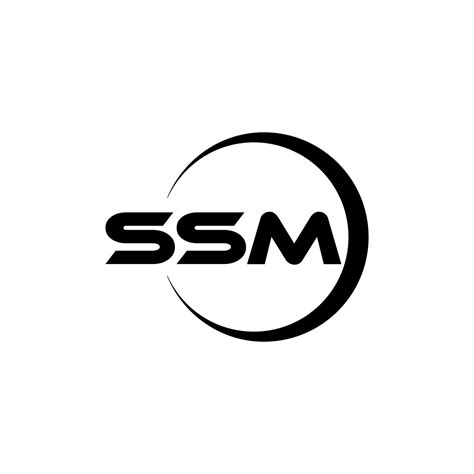 SSM letter logo design with white background in illustrator. Vector ...