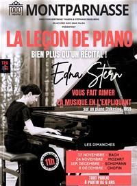 Pièce de théâtre La leçon de piano à Paris du 17 novembre au 8 décembre