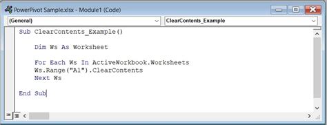 Clear Cell Contents In Excel With Vba