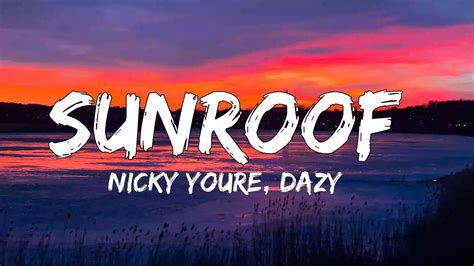 Sunroof Lyrics Nicky Youre Dazy YouTube