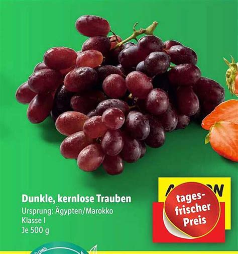 Dunkle Kernlose Trauben Angebot Bei Lidl Prospekte De