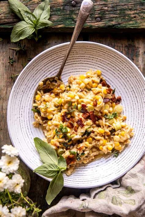 One Pot Cheesy Creamed Corn Orzo Half Baked Harvest