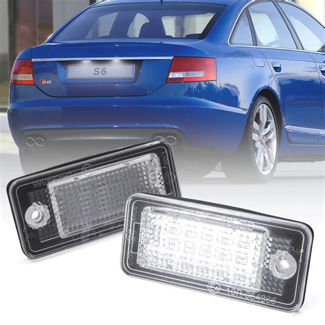 Canbus 2x LED Licence Number Plate Light For Audi A3 S3 8P A4 S4 B6 B7