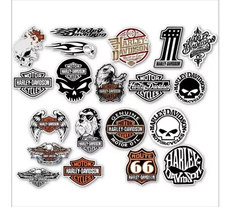 21 Adesivos Harley Davidson Para Moto Carro Capacete Bike