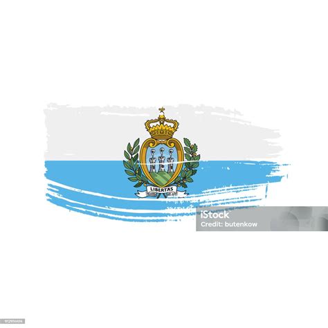 Vetores De Bandeira De San Marino Ilustração Vetorial E Mais Imagens De