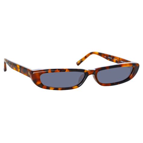 The Attico Thea Angular Sunglasses In Tortoiseshell Sunglasses