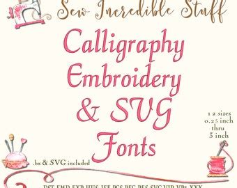 Charming Calligraphy Script Monogram Set Small Full Set Etsy