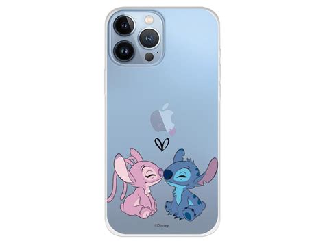 Funda Para Iphone Pro Max Oficial De Disney Angel Stitch Beso