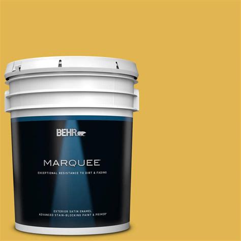 Behr Marquee Gal D Yellow Gold Satin Enamel Exterior Paint