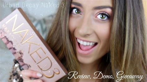 Urban Decay Naked 3 Demo Review Giveaway YouTube