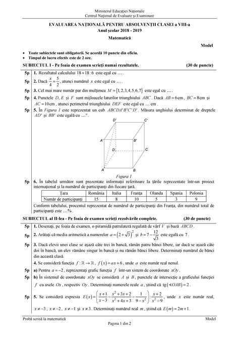 Rezolvari Modele Subiecte Evaluare Nationala Matematica Math Hot Sex