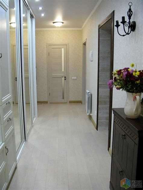 Красивый коридор в квартире фото Alcove Bathtub, Hallway, Tile Floor ...