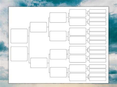 Blank Family Tree Chart Template Family History Pedigree - Etsy