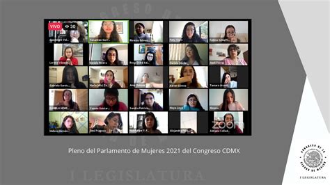 Alistan Comisiones Del Parlamento De Mujeres Cdmx