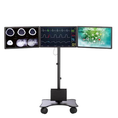 Mobile Dual Medical Display Cart | Ergotect | Ergotect