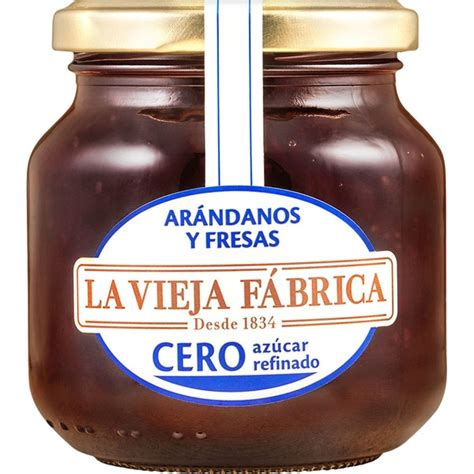 Cero mermelada de arándanos y fresa cero azúcar refinado frasco 280 g